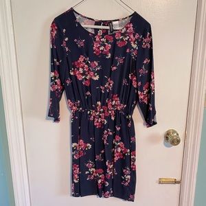 Floral mid sleeve Dress